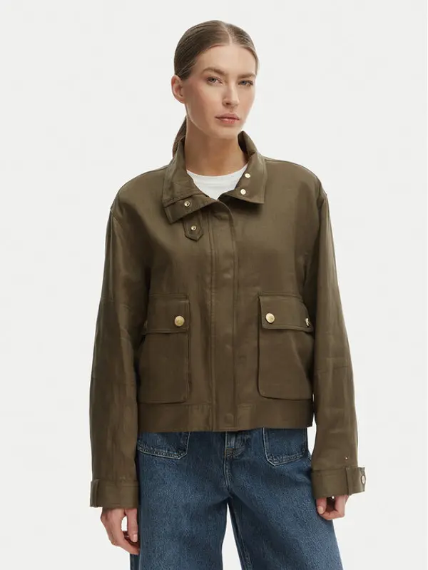 Tommy Hilfiger Tommy Hilfiger Prijelazna jakna WW0WW48616 Zelena Relaxed Fit