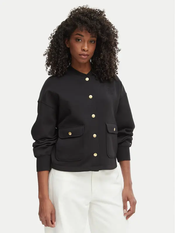 Tommy Hilfiger Tommy Hilfiger Prijelazna jakna WW0WW48730 Crna Relaxed Fit