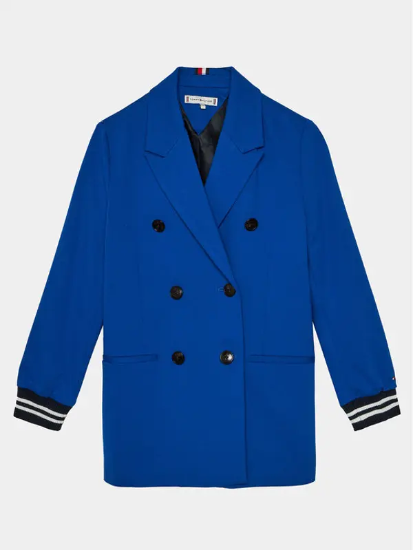Tommy Hilfiger Tommy Hilfiger Prijelazni kaput Knitted Blazer KG0KG07796 Plava Regular Fit
