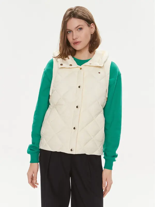 Tommy Hilfiger Tommy Hilfiger Prsluk Classic WW0WW42463 Écru Regular Fit