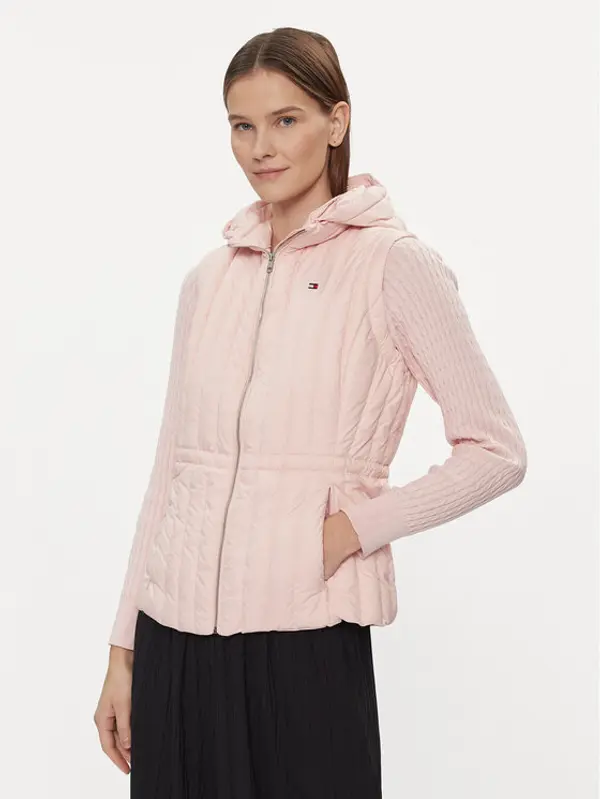 Tommy Hilfiger Tommy Hilfiger Prsluk Feminine Lw Down Vest WW0WW40485 Ružičasta Slim Fit
