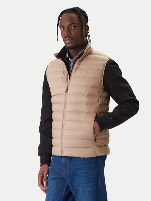 Tommy Hilfiger Tommy Hilfiger Prsluk MW0MW37677 Bež Regular Fit