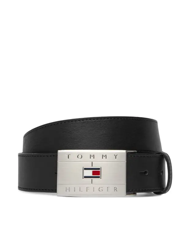 Tommy Hilfiger Tommy Hilfiger Remen Th Flag Plaque Belt AM0AM14322 Crna