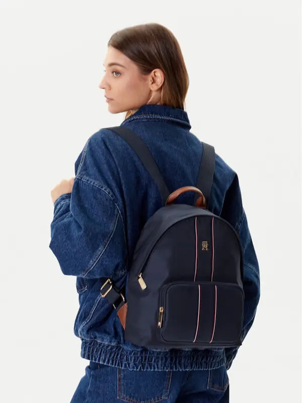 Tommy Hilfiger Tommy Hilfiger Ruksak Popette Dome AW0AW17651 Tamnoplava