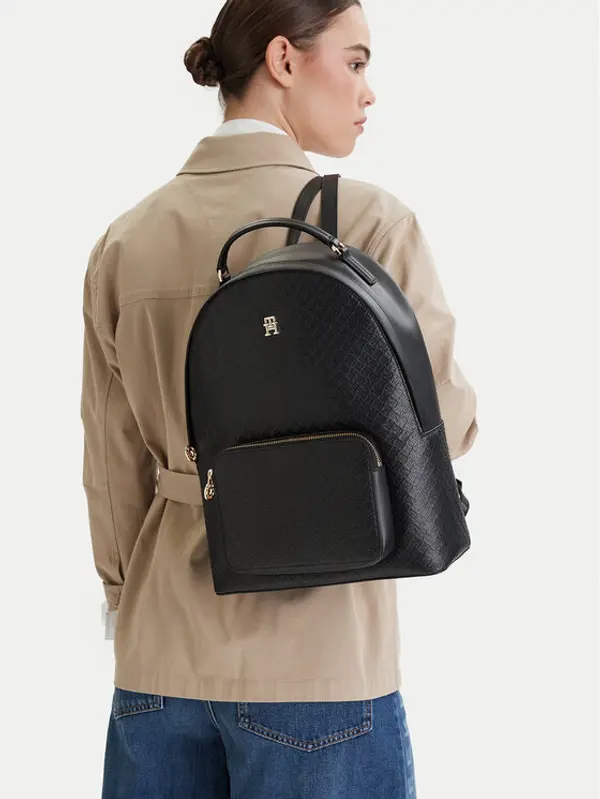 Tommy Hilfiger Tommy Hilfiger Ruksak Th Daily Backpack Mono AW0AW18852 Crna