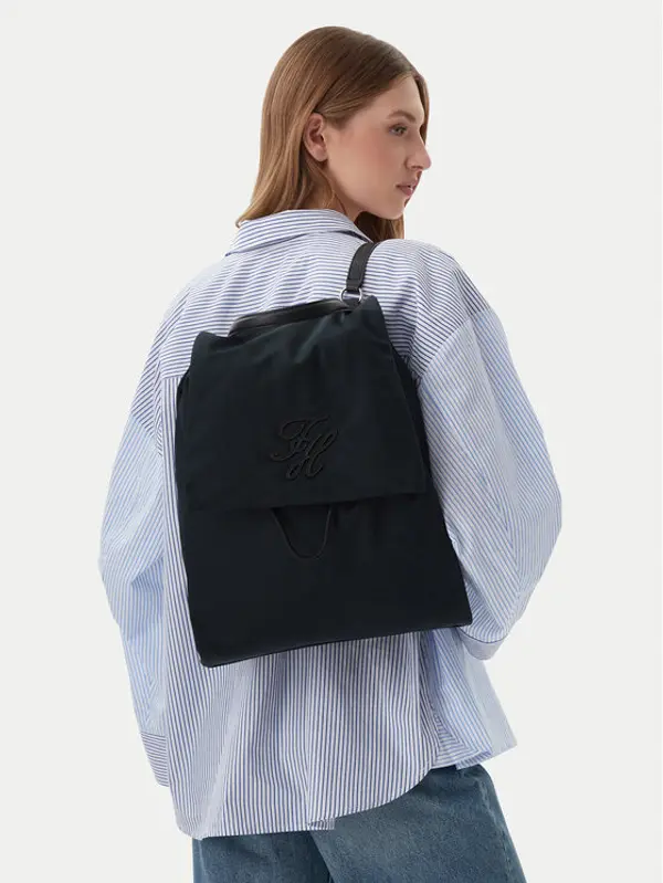 Tommy Hilfiger Tommy Hilfiger Ruksak Th Elevated Nylon Backpack AW0AW18427 Crna