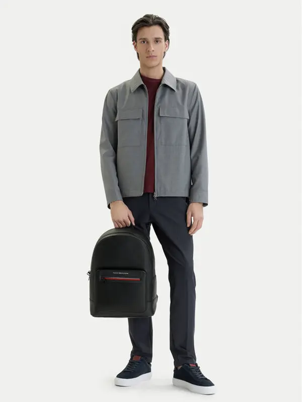 Tommy Hilfiger Tommy Hilfiger Ruksak Th Foundation Backpack AM0AM14155 Crna