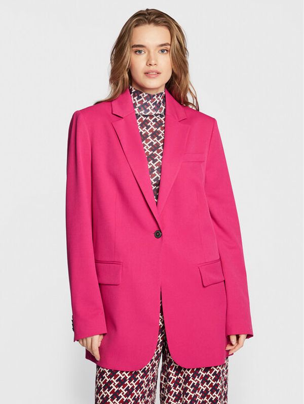 Tommy Hilfiger Tommy Hilfiger Sakoi WW0WW35633 Ružičasta Relaxed Fit