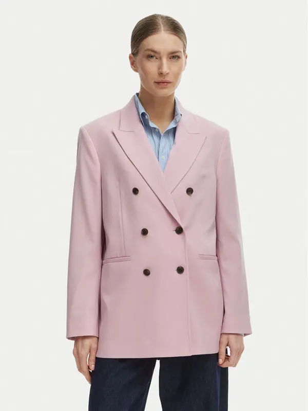 Tommy Hilfiger Tommy Hilfiger Sakoi WW0WW50784 Ružičasta Relaxed Fit