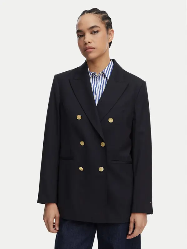 Tommy Hilfiger Tommy Hilfiger Sakoi WW0WW50784 Tamnoplava Relaxed Fit