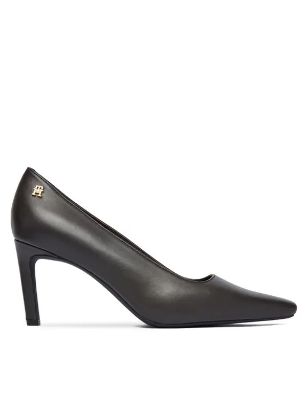 Tommy Hilfiger Tommy Hilfiger Salonke Th Logo Lth Pump Slanted Hl FW0FW09008 Crna