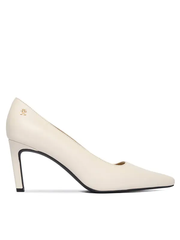Tommy Hilfiger Tommy Hilfiger Salonke Th Logo Lth Pump Slanted Hl FW0FW09008 Écru