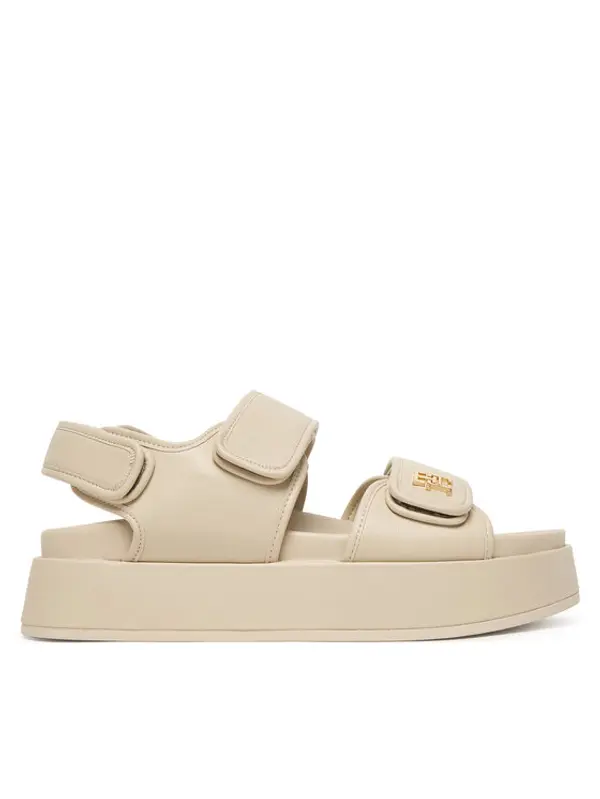 Tommy Hilfiger Tommy Hilfiger Sandale Leather Sporty Platform Sandal FW0FW09119 Bež