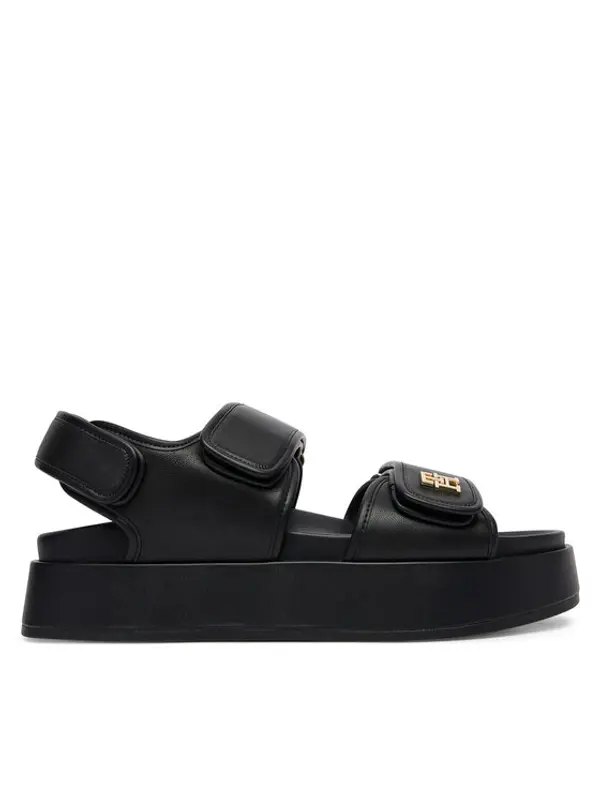Tommy Hilfiger Tommy Hilfiger Sandale Leather Sporty Platform Sandal FW0FW09119 Crna