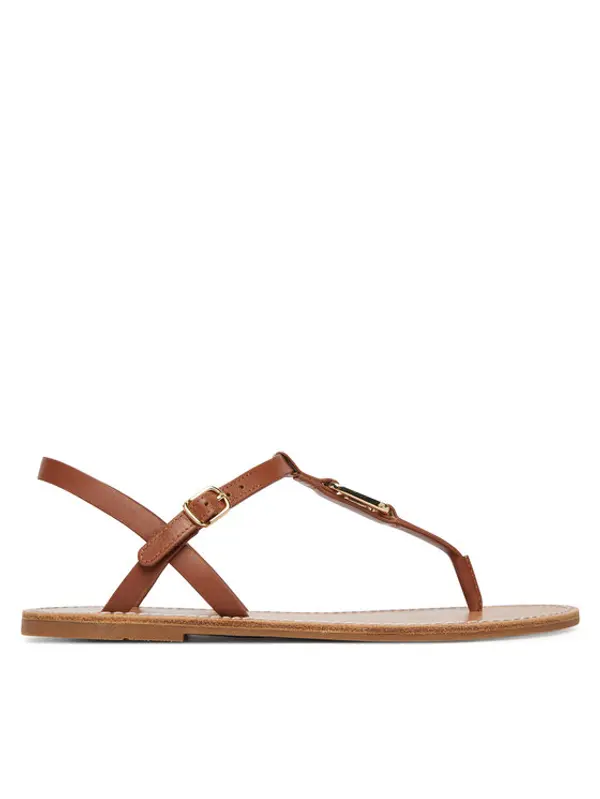 Tommy Hilfiger Tommy Hilfiger Sandale Leather Thong Sandal FW0FW09127 Smeđa