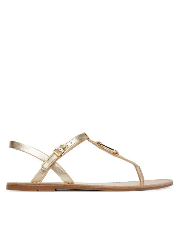 Tommy Hilfiger Tommy Hilfiger Sandale Leather Thong Sandal Gold FW0FW09331 Zlatna