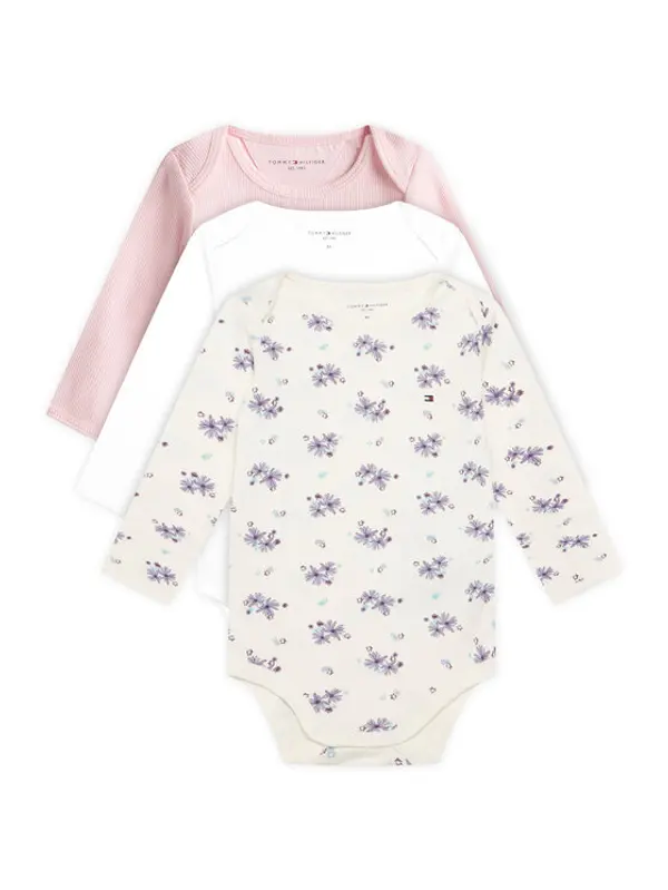 Tommy Hilfiger Tommy Hilfiger Set dječjih bodyja﻿ Monotype KN0KN02198 Šarena