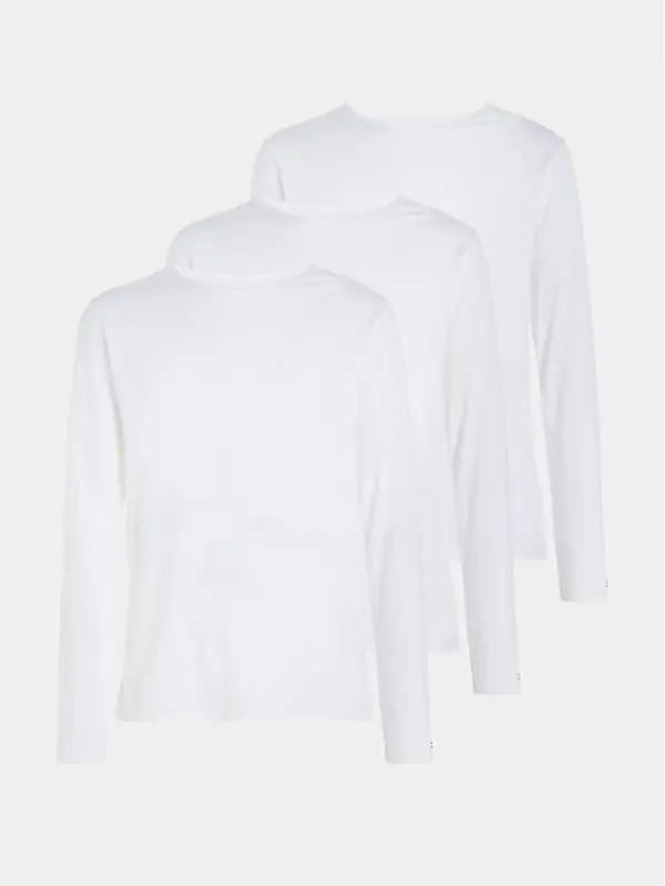 Tommy Hilfiger Tommy Hilfiger Set majica dugih rukava﻿ UM0UM03022 Bijela Slim Fit