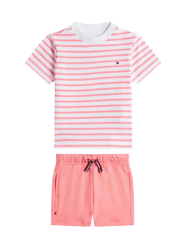 Tommy Hilfiger Tommy Hilfiger Set majica i hlače Essential KN0KN02379 Ružičasta Regular Fit