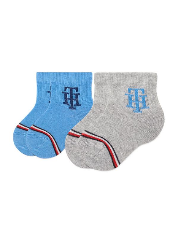 Tommy Hilfiger Tommy Hilfiger Set od 2 para dječjih visokih čarapa 701220276 Šarena