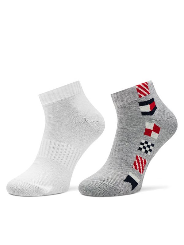 Tommy Hilfiger Tommy Hilfiger Set od 2 para dječjih visokih čarapa 701229874 Siva