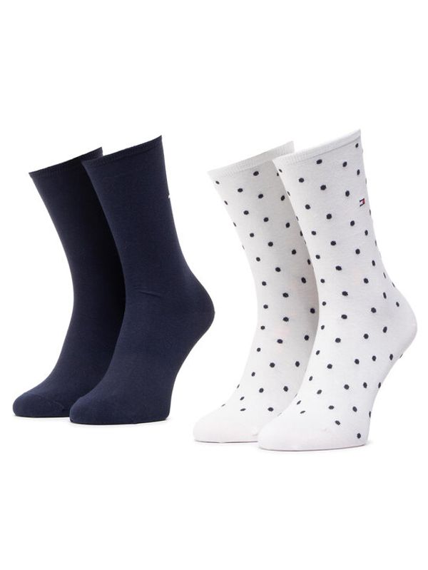 Tommy Hilfiger Tommy Hilfiger Set od 2 para ženskih visokih čarapa 100001493 Tamnoplava