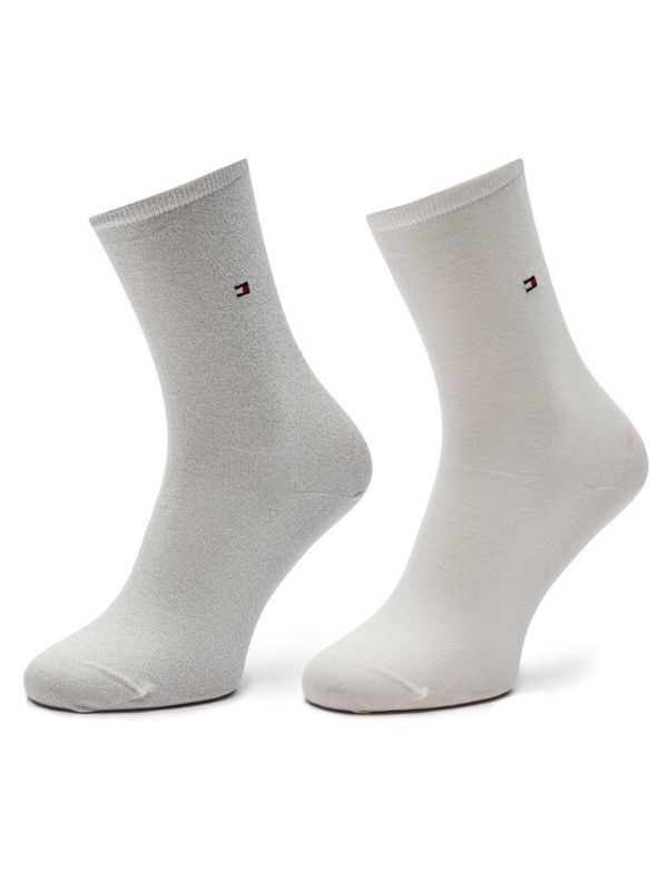 Tommy Hilfiger Tommy Hilfiger Set od 2 para ženskih visokih čarapa 371221104 Bijela