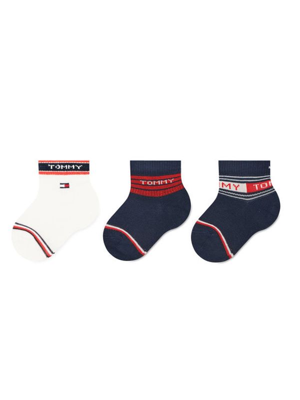 Tommy Hilfiger Tommy Hilfiger Set od 3 para dječjih visokih čarapa 701220278 Šarena