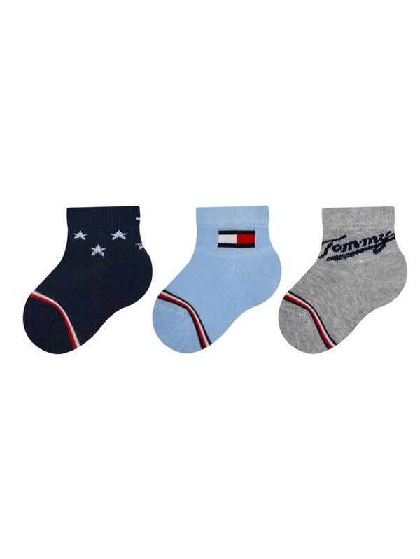 Tommy Hilfiger Tommy Hilfiger Set od 3 para dječjih visokih čarapa 701224997 Plava
