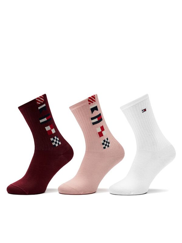 Tommy Hilfiger Tommy Hilfiger Set od 3 para dječjih visokih čarapa 701229870 Ružičasta