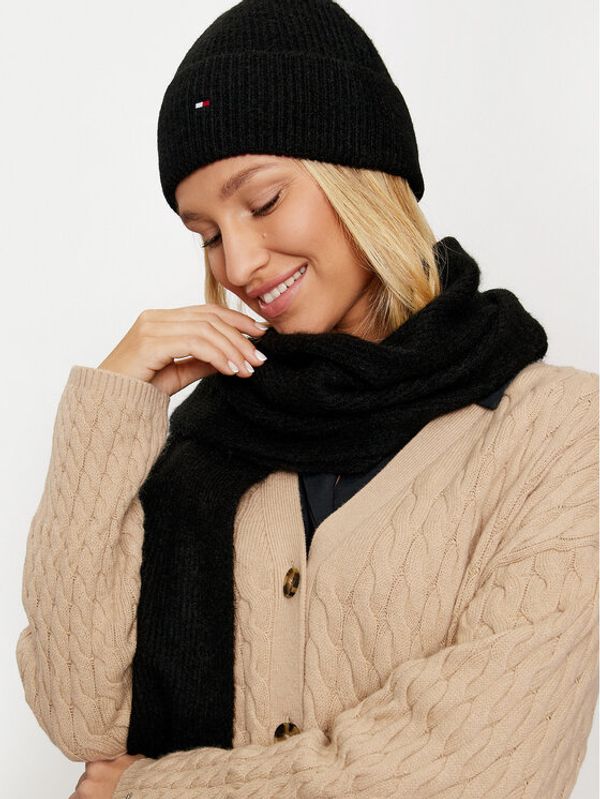 Tommy Hilfiger Tommy Hilfiger Set šal i kapa AW0AW17124 Crna