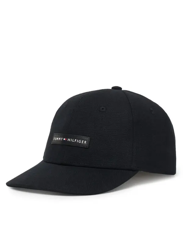 Tommy Hilfiger Tommy Hilfiger Šilterica Logo Patch Canvas Baseball Cap AM0AM14119 Crna