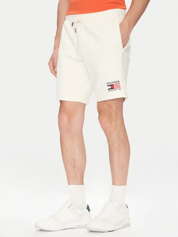 Tommy Hilfiger Tommy Hilfiger Sportske kratke hlače American MW0MW39862 Écru Regular Fit