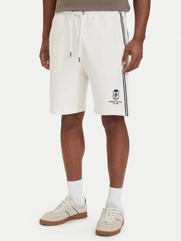 Tommy Hilfiger Tommy Hilfiger Sportske kratke hlače Crest Embroidery MW0MW42878 Svijetlo bež Relaxed Fit
