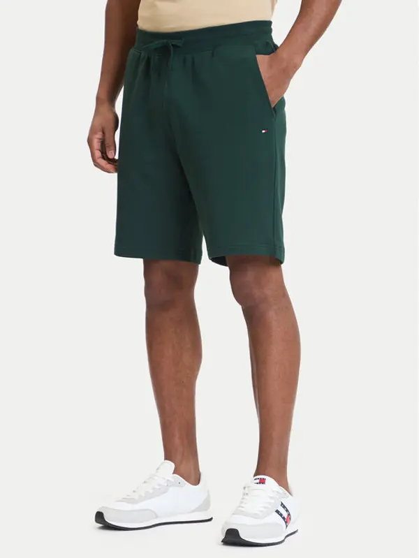 Tommy Hilfiger Tommy Hilfiger Sportske kratke hlače Essential Terry MW0MW37240 Zelena Regular Fit