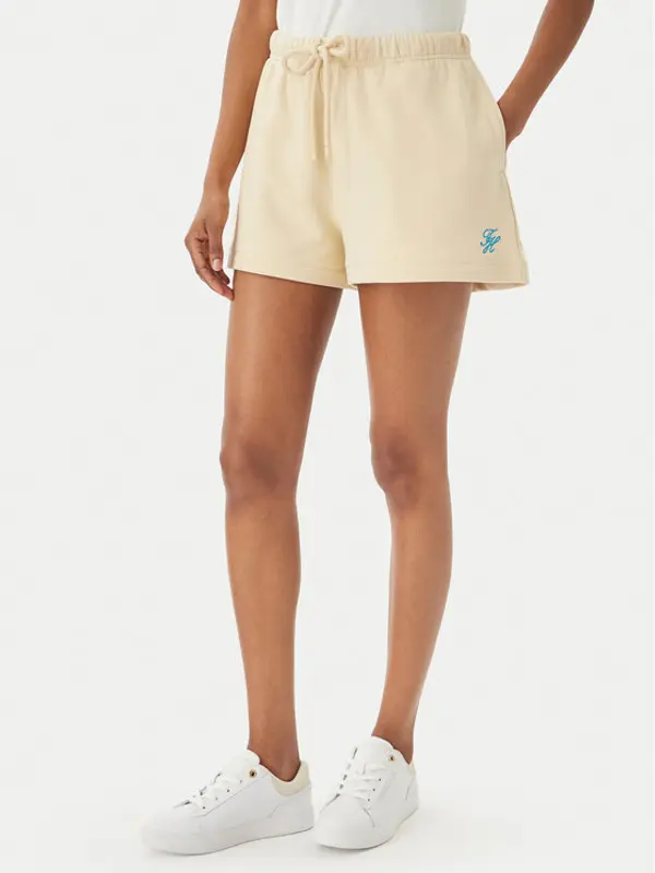 Tommy Hilfiger Tommy Hilfiger Sportske kratke hlače Logo Embroidery WW0WW48765 Svijetlo bež Regular Fit
