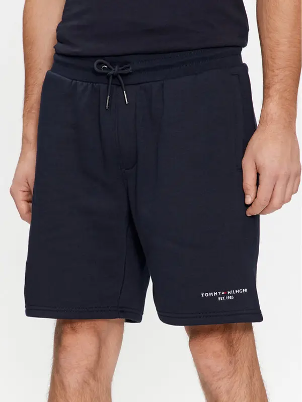 Tommy Hilfiger Tommy Hilfiger Sportske kratke hlače Logo MW0MW34201 Tamnoplava Regular Fit