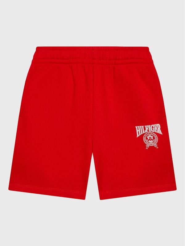 Tommy Hilfiger Tommy Hilfiger Sportske kratke hlače Varsity KB0KB08067 D Crvena Regular Fit