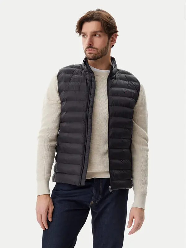 Tommy Hilfiger Tommy Hilfiger Sportski prsluk Core Packable MW0MW39989 Crna Regular Fit