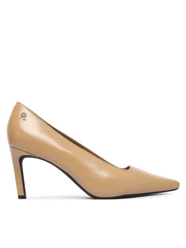 Tommy Hilfiger Tommy Hilfiger Štikle Squared Toe High Heel Lth Pump FW0FW09510 Svijetlo smeđa