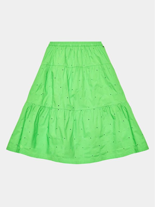 Tommy Hilfiger Tommy Hilfiger Suknja Monogram Broderie KG0KG07271 D Zelena Regular Fit