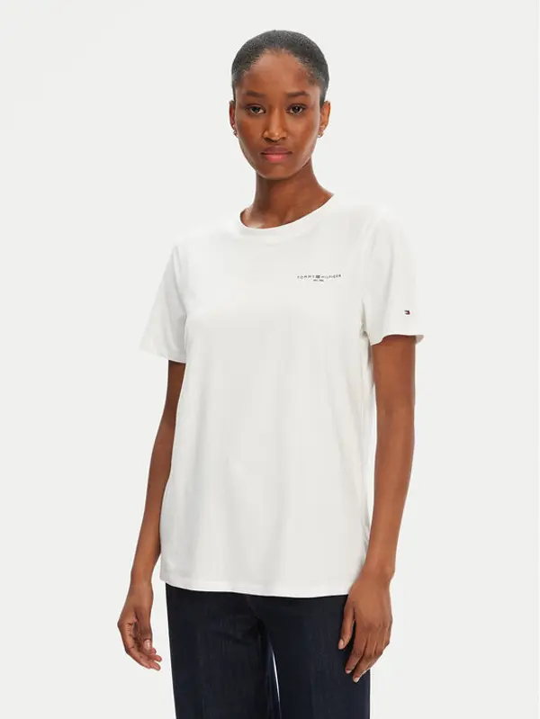 Tommy Hilfiger Tommy Hilfiger T-shirt 1985 WW0WW37877 Bijela Regular Fit