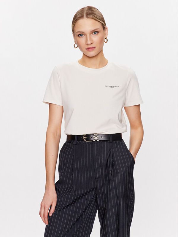 Tommy Hilfiger Tommy Hilfiger T-shirt 1985 WW0WW37877 Écru Regular Fit