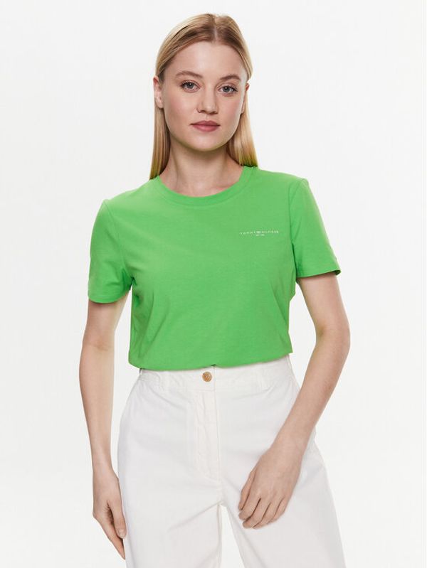 Tommy Hilfiger Tommy Hilfiger T-shirt 1985 WW0WW37877 Zelena Regular Fit