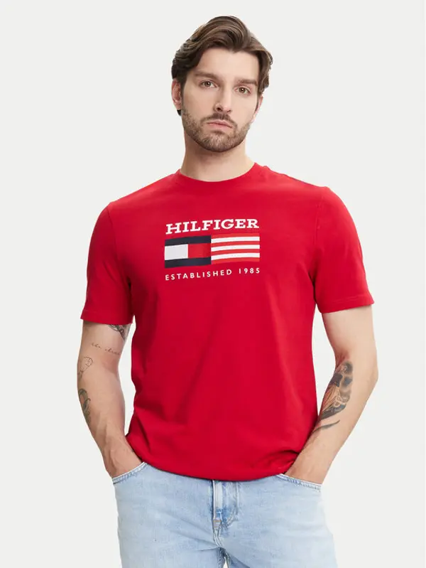 Tommy Hilfiger Tommy Hilfiger T-shirt American Monotype MW0MW39843 Crvena Regular Fit