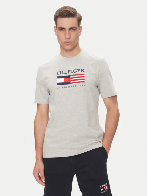 Tommy Hilfiger Tommy Hilfiger T-shirt American Monotype MW0MW39843 Siva Regular Fit