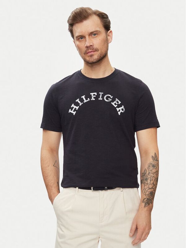 Tommy Hilfiger Tommy Hilfiger T-shirt Arched MW0MW34432 Tamnoplava Regular Fit