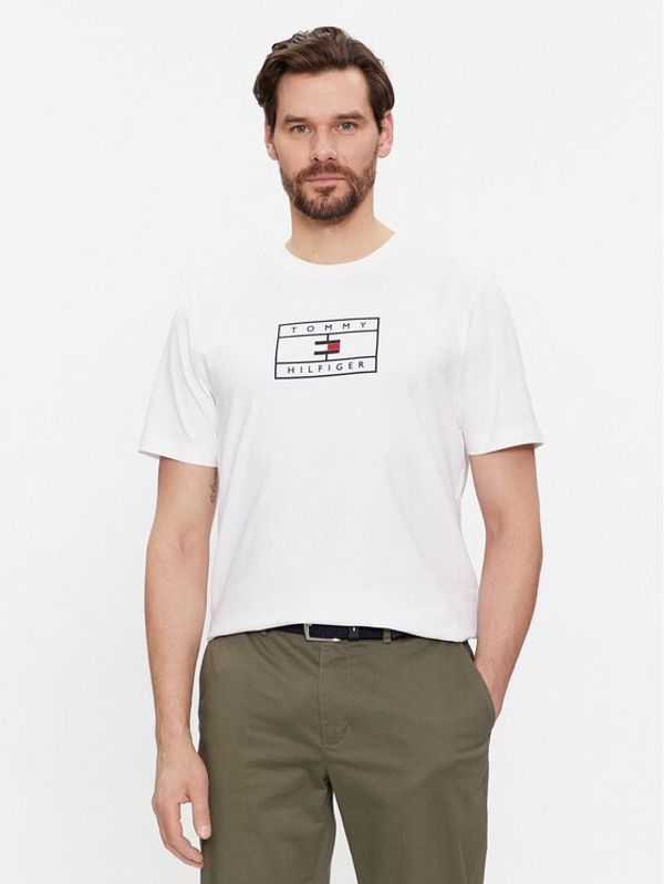Tommy Hilfiger Tommy Hilfiger T-shirt Big Graphic MW0MW34204 Bijela Regular Fit
