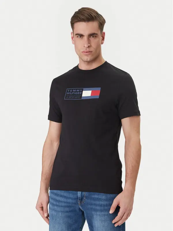 Tommy Hilfiger Tommy Hilfiger T-shirt Brand Love Box MW0MW42366 Crna Regular Fit