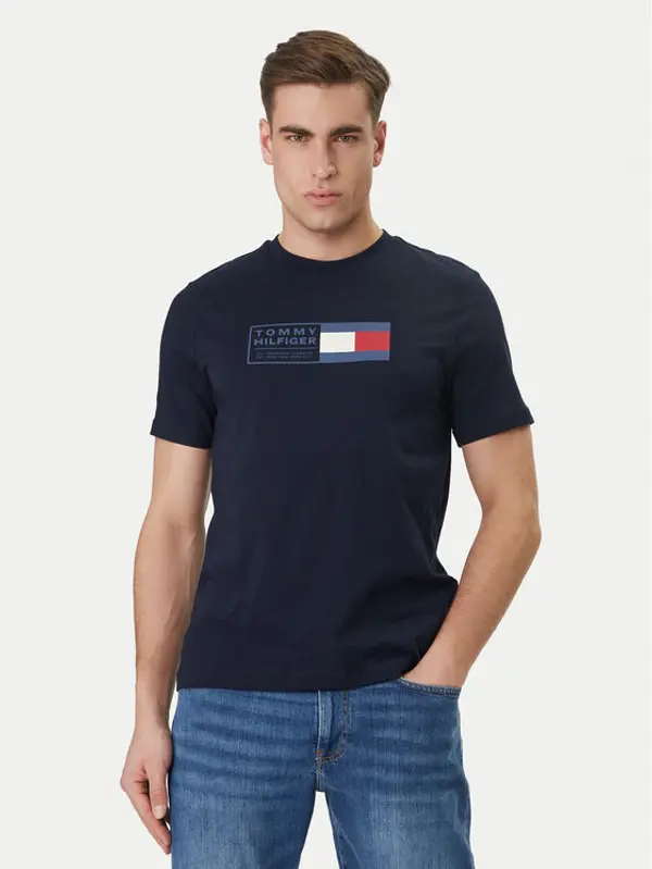 Tommy Hilfiger Tommy Hilfiger T-shirt Brand Love Box MW0MW42366 Tamnoplava Regular Fit